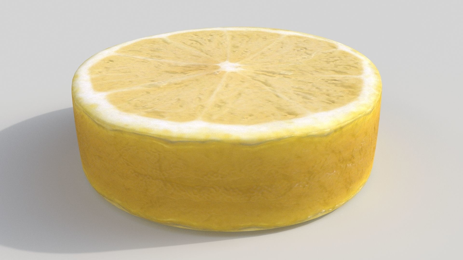 lemon slice Low-poly 3D model_2
