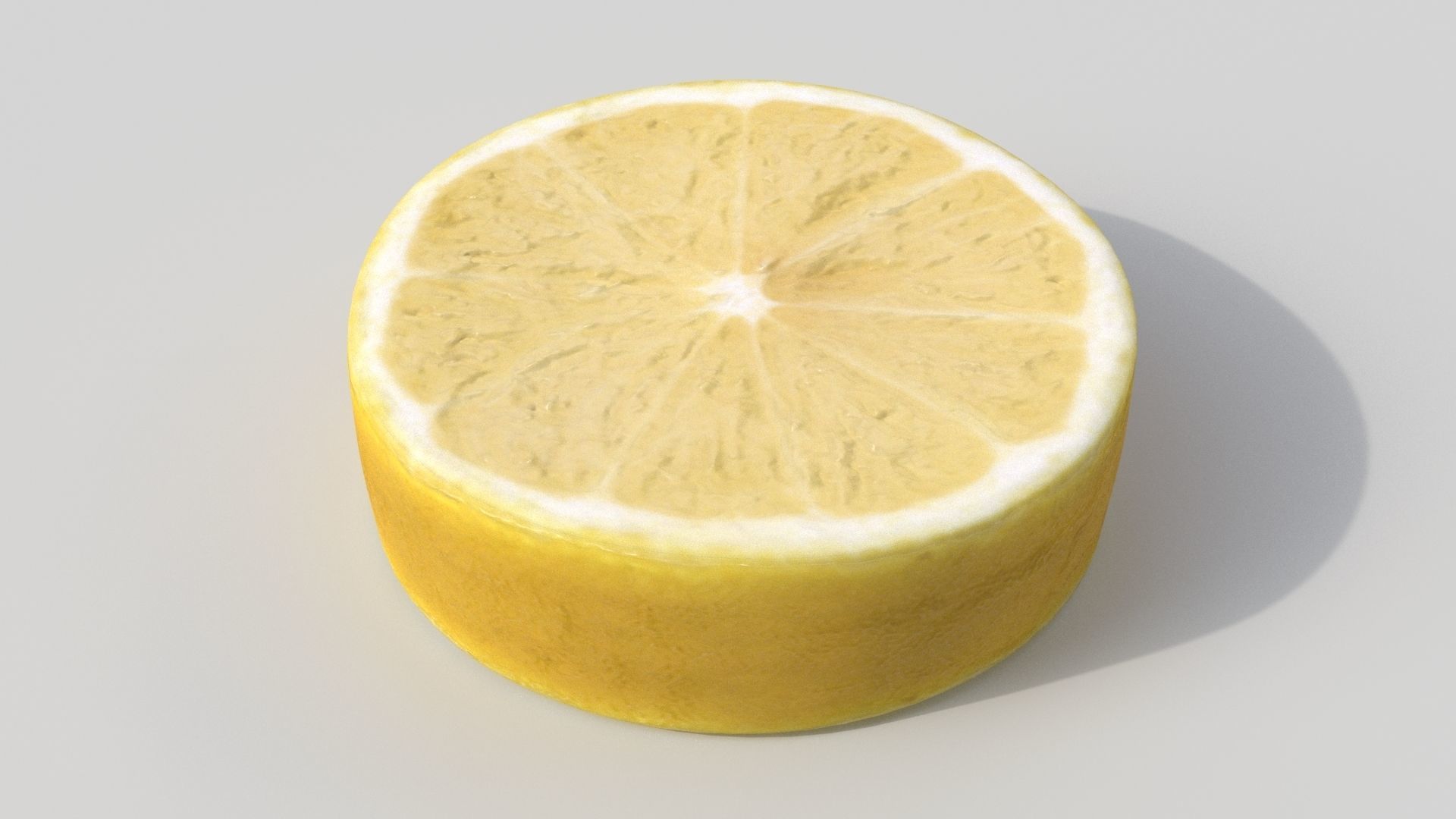 lemon slice Low-poly 3D model_4