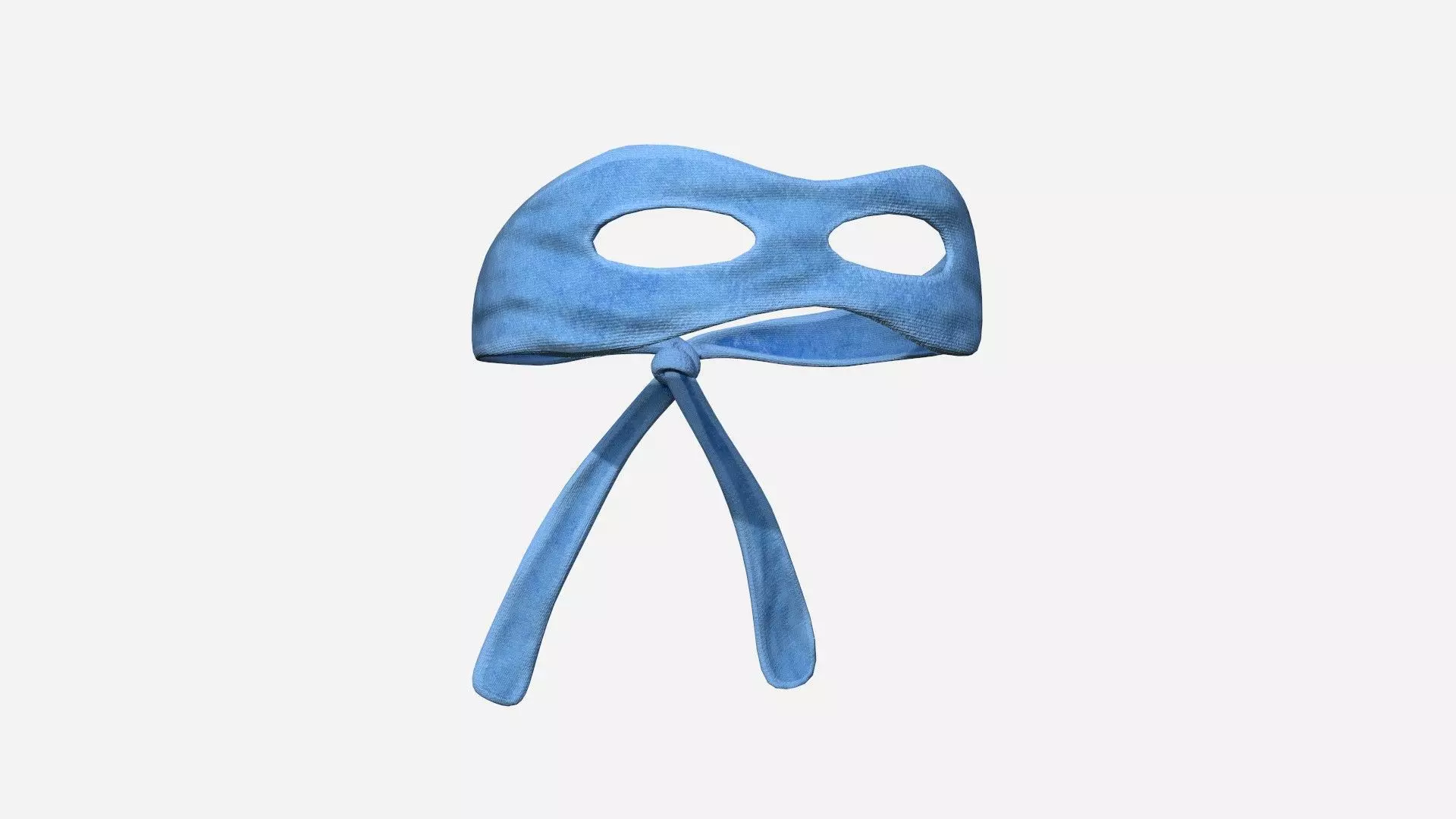 Turtle Ninja Mask 01 Blue - Bandana Character Design Low-poly 3D model_0