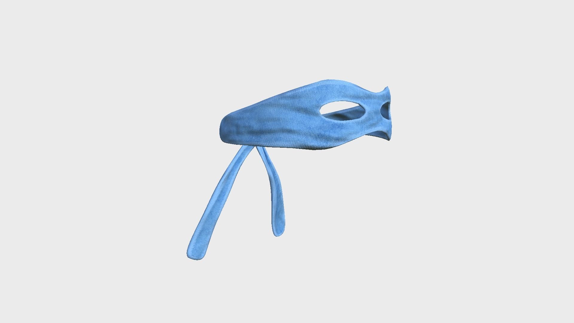 Turtle Ninja Mask 01 Blue - Bandana Character Design Low-poly 3D model_2