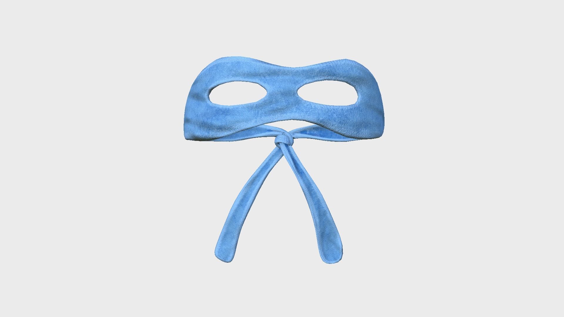 Turtle Ninja Mask 01 Blue - Bandana Character Design Low-poly 3D model_1