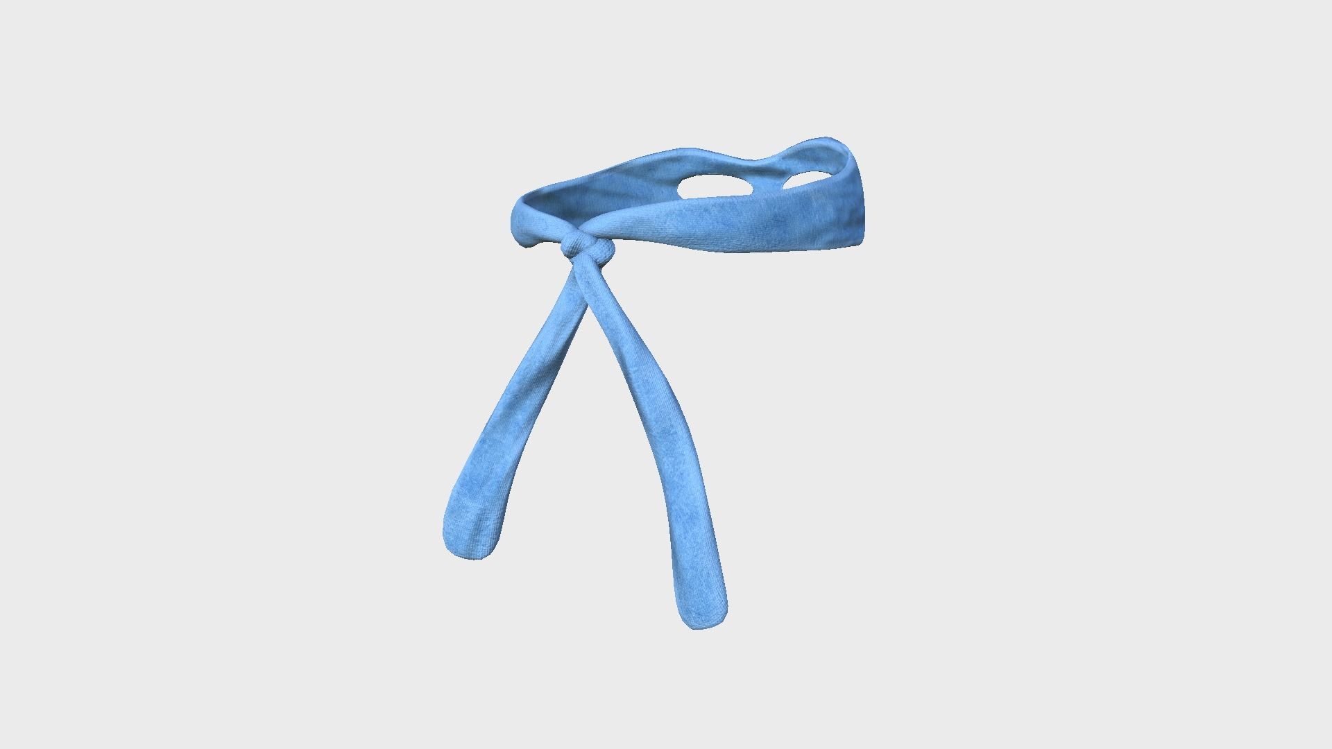 Turtle Ninja Mask 01 Blue - Bandana Character Design Low-poly 3D model_3