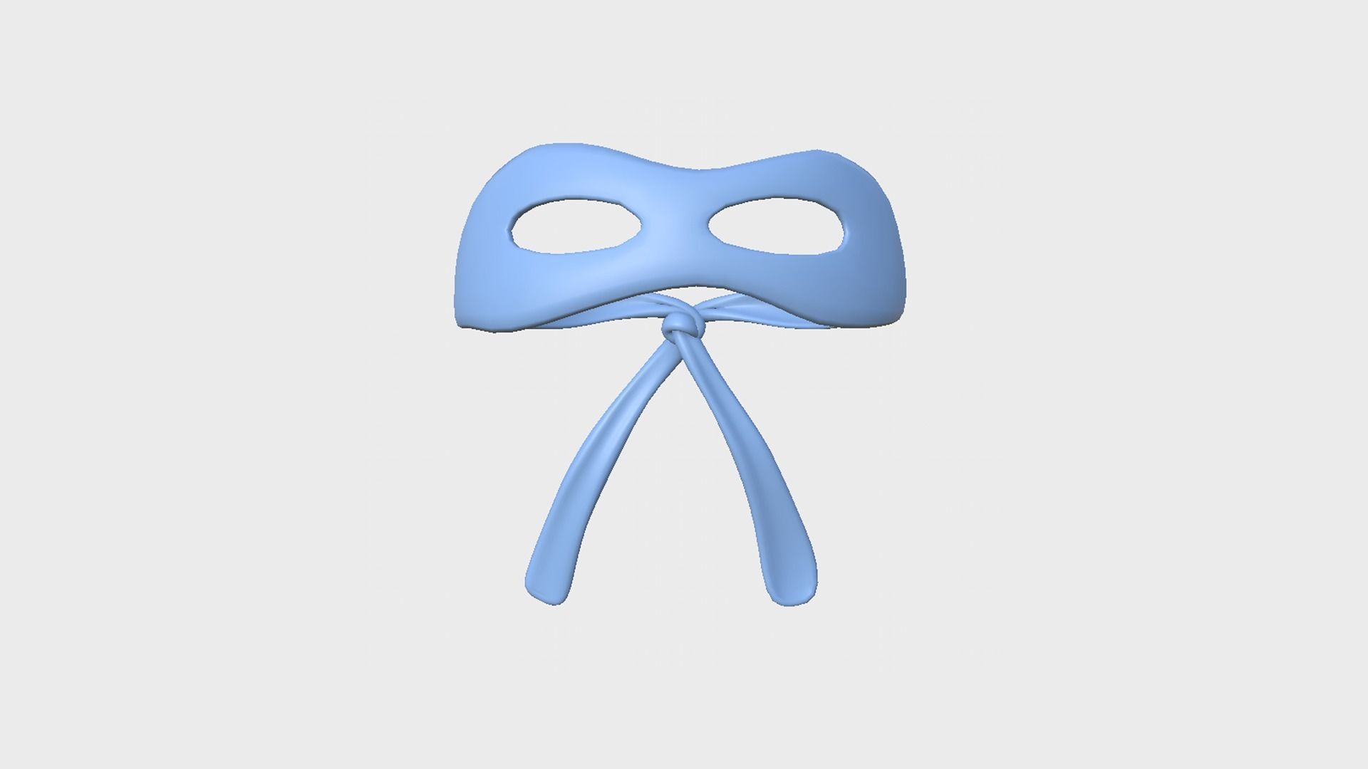 Turtle Ninja Mask 01 Blue - Bandana Character Design Low-poly 3D model_7