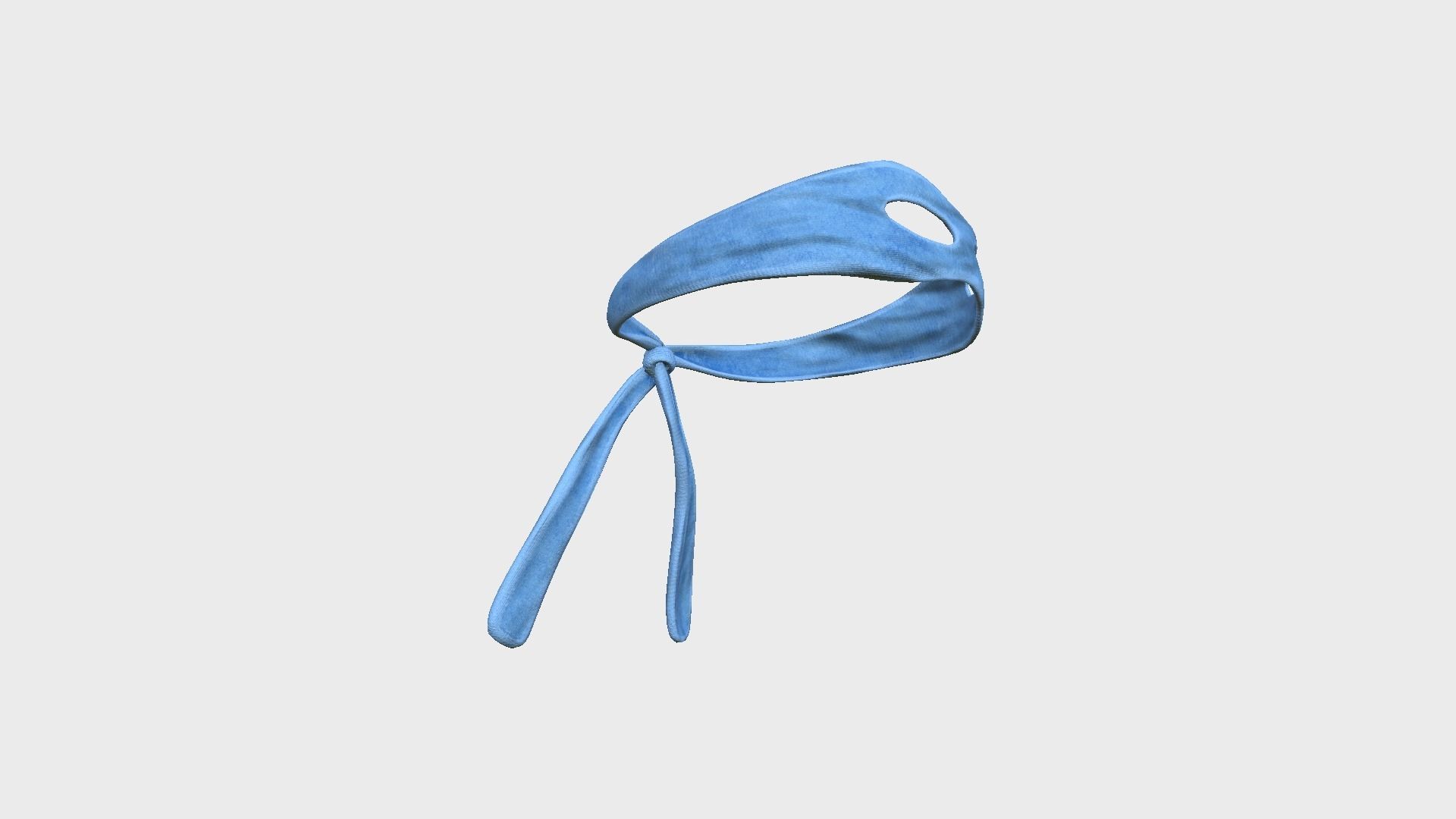 Turtle Ninja Mask 01 Blue - Bandana Character Design Low-poly 3D model_4