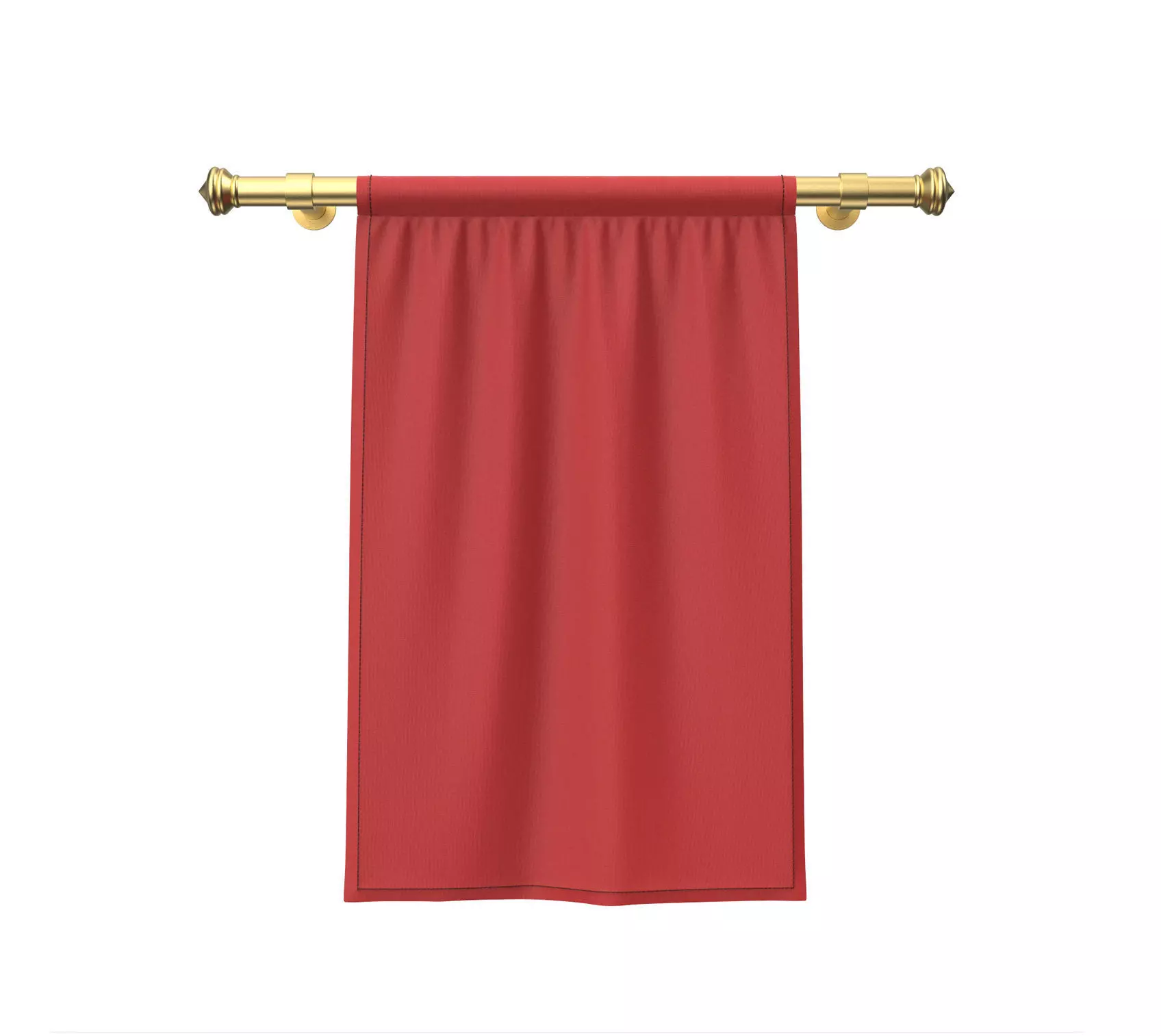 3d Flag 3D model Low-poly 3D model hanging 3D model_0