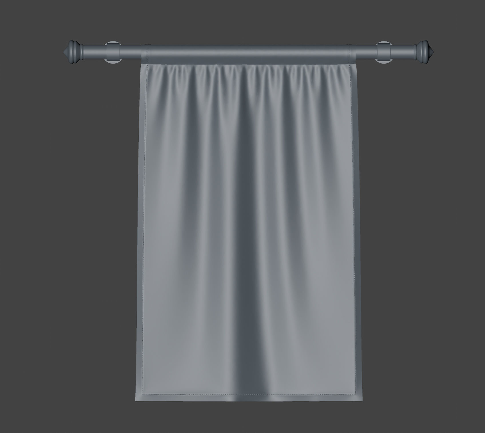 3d Flag 3D model Low-poly 3D model hanging 3D model_3