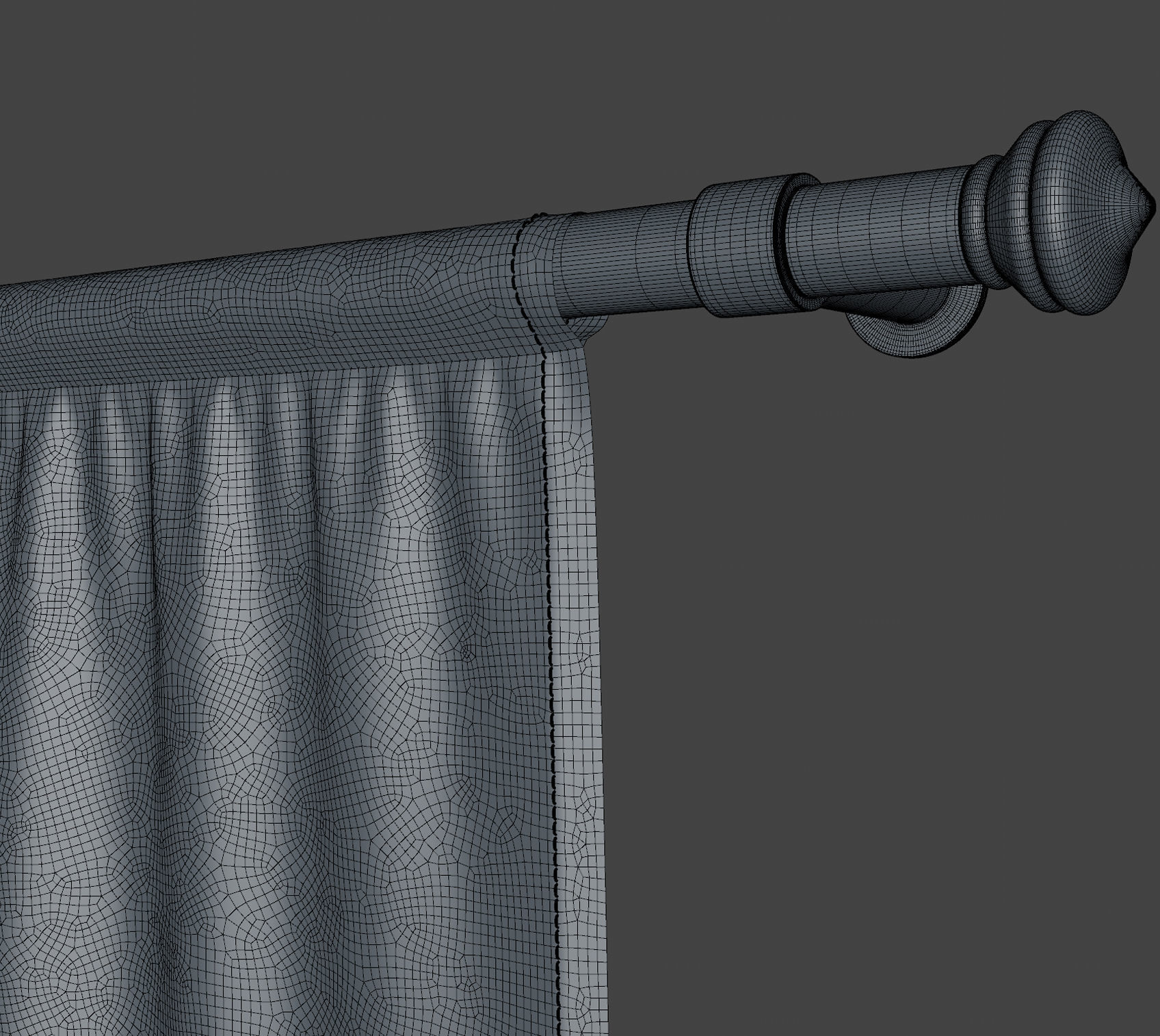 3d Flag 3D model Low-poly 3D model hanging 3D model_4