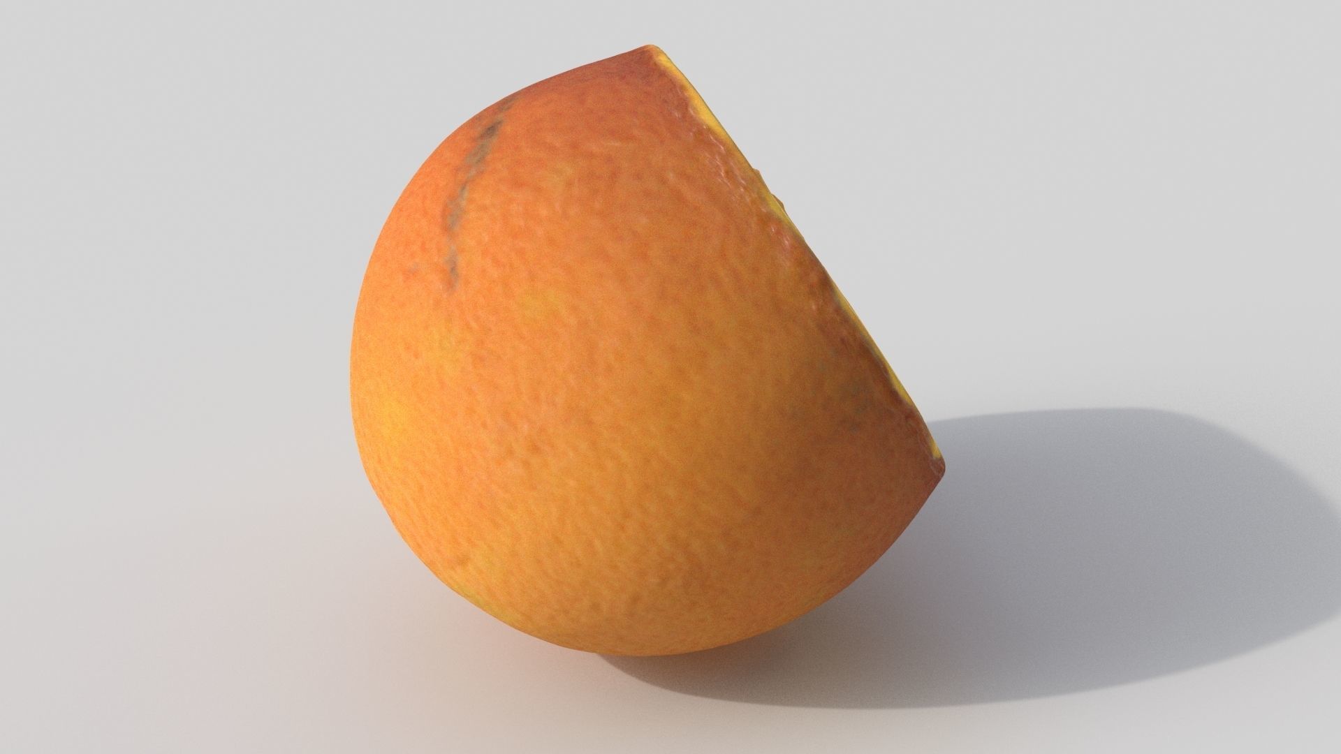 orange slice of Low-poly 3D model_3
