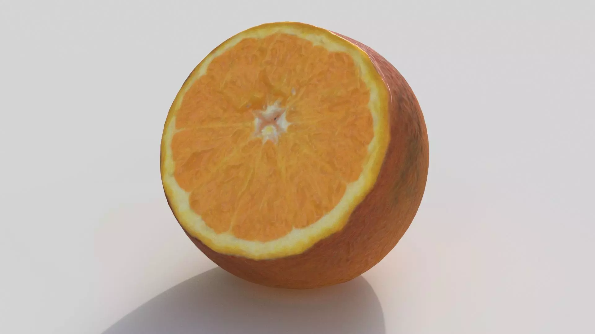 orange slice of Low-poly 3D model_0