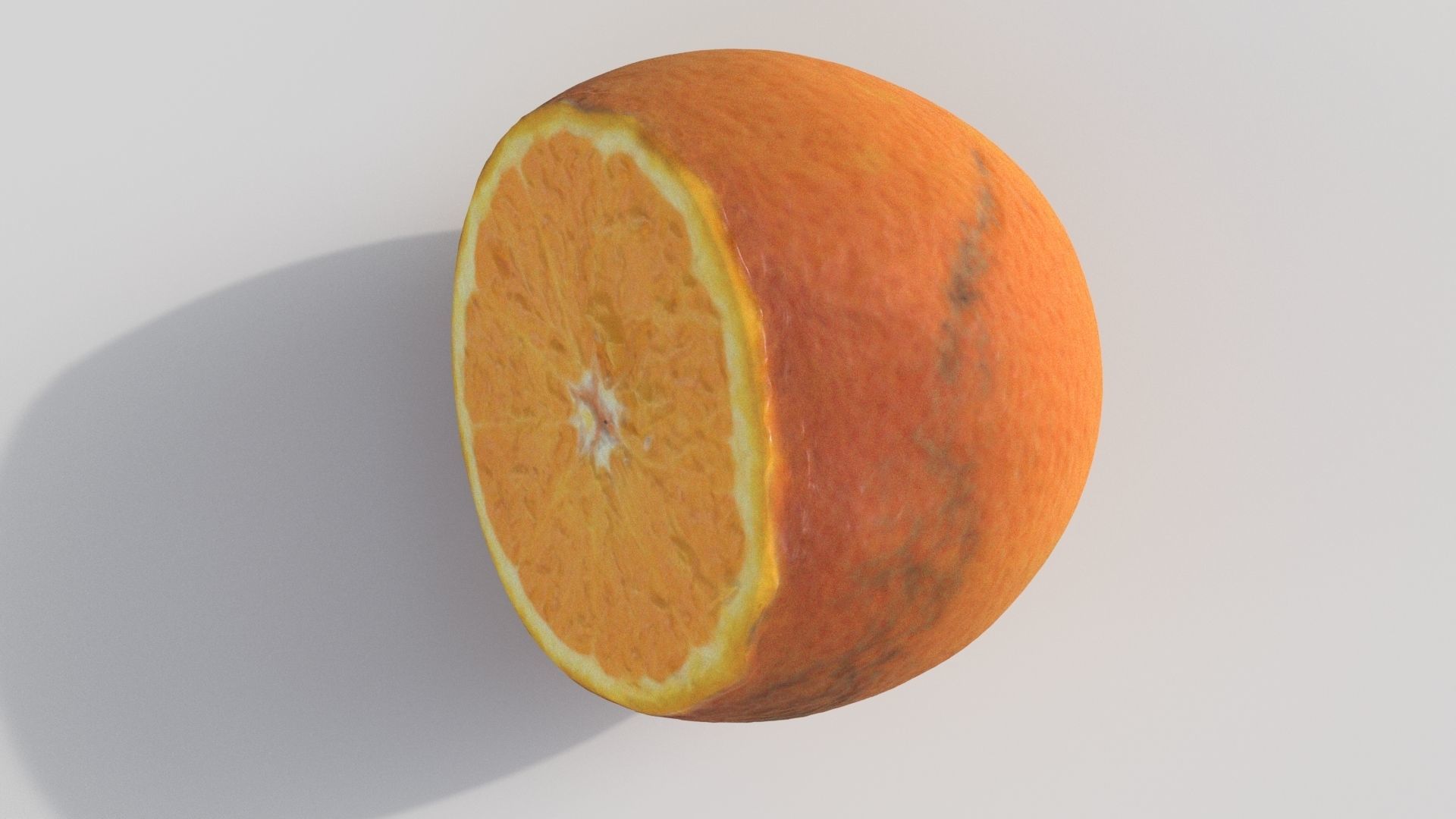 orange slice of Low-poly 3D model_4