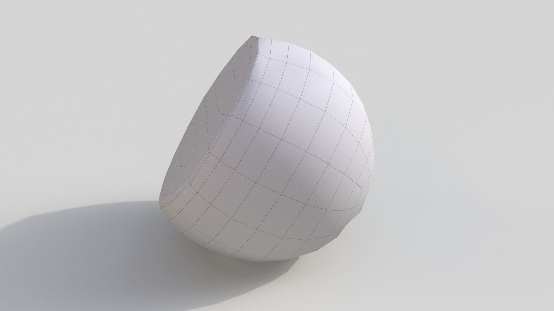 orange slice of Low-poly 3D model_6
