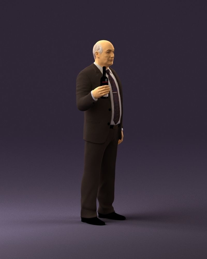 Man in panzergray suit bottle of alcohol 0945 3D Print Ready 3D print model_15