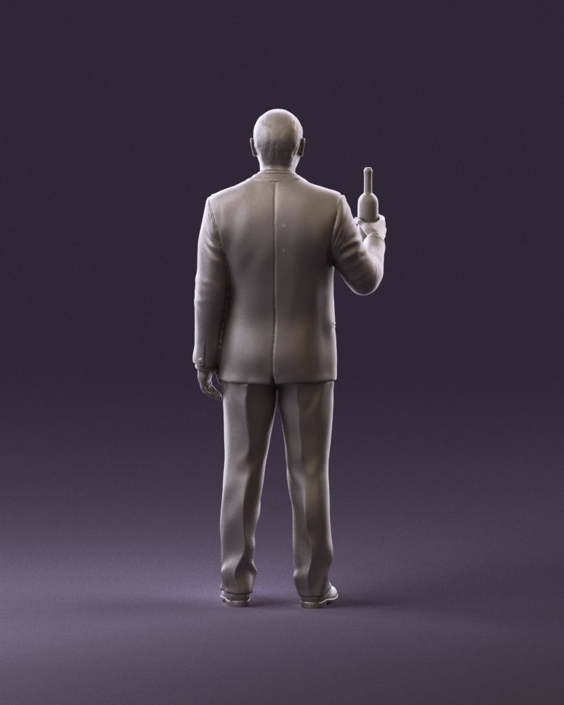Man in panzergray suit bottle of alcohol 0945 3D Print Ready 3D print model_6