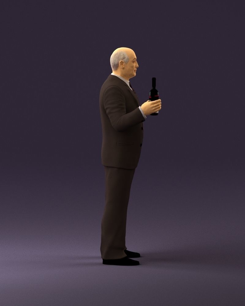 Man in panzergray suit bottle of alcohol 0945 3D Print Ready 3D print model_16