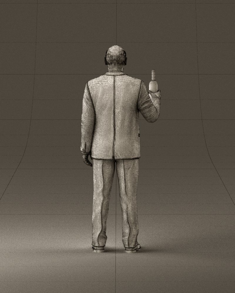 Man in panzergray suit bottle of alcohol 0945 3D Print Ready 3D print model_30