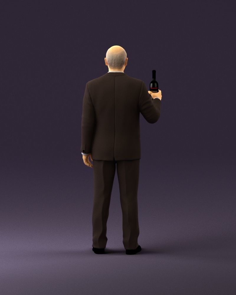 Man in panzergray suit bottle of alcohol 0945 3D Print Ready 3D print model_18
