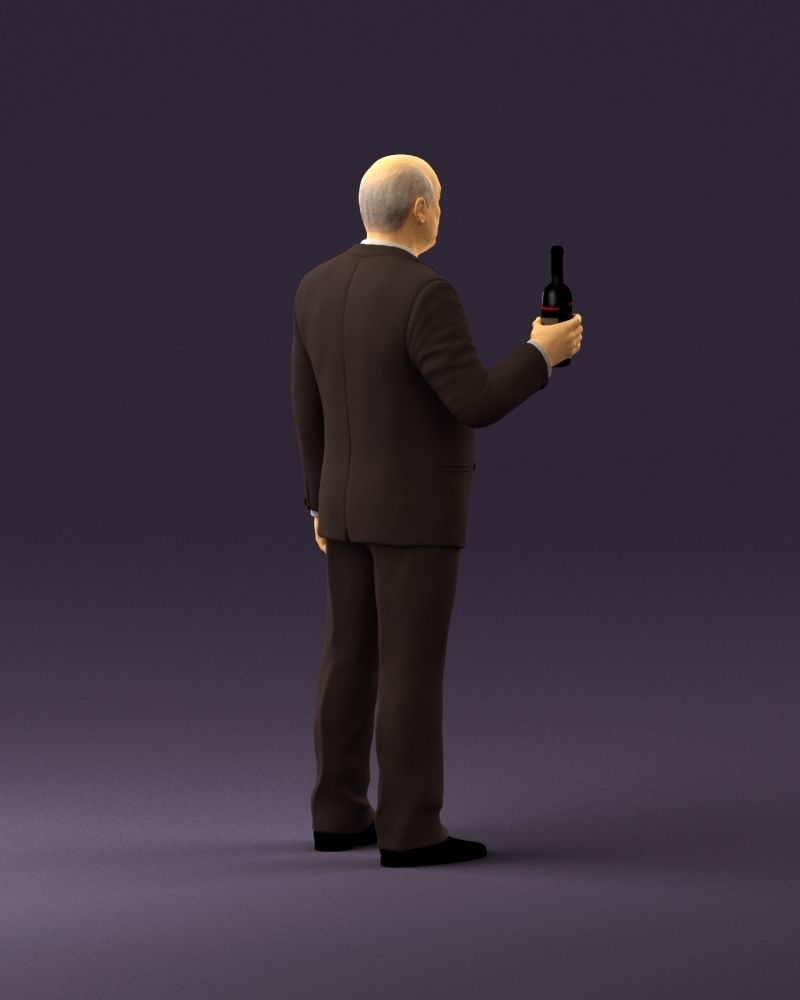 Man in panzergray suit bottle of alcohol 0945 3D Print Ready 3D print model_17