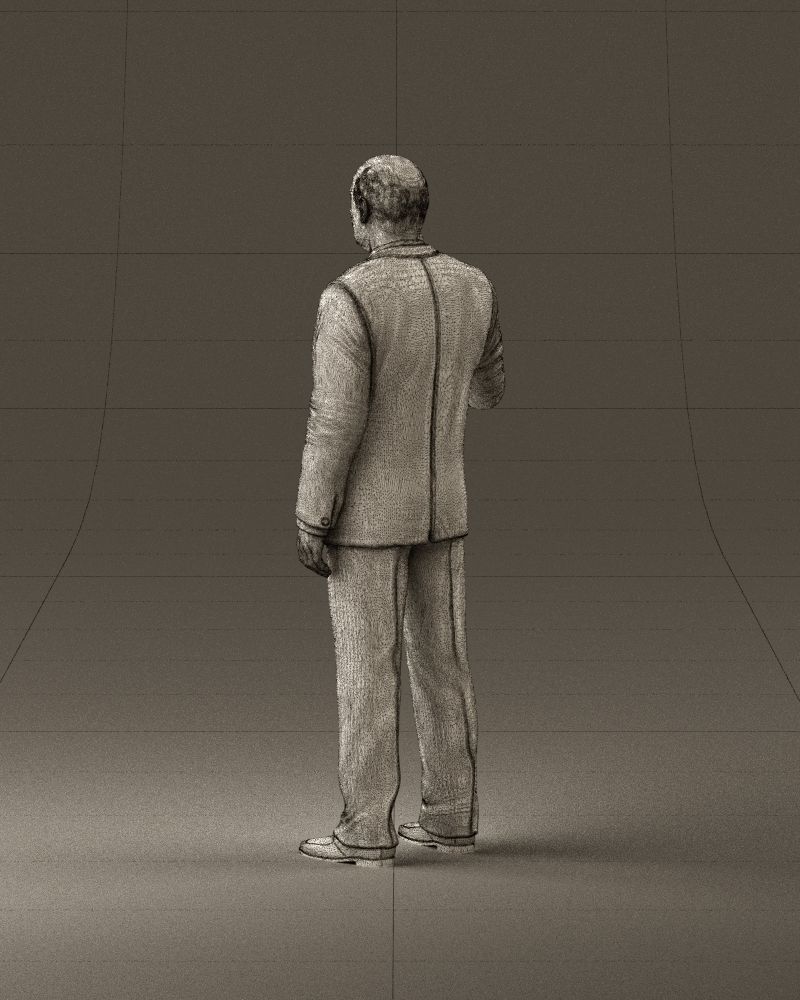 Man in panzergray suit bottle of alcohol 0945 3D Print Ready 3D print model_31