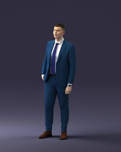 man in suit 0305 3dprint ready 3D print model