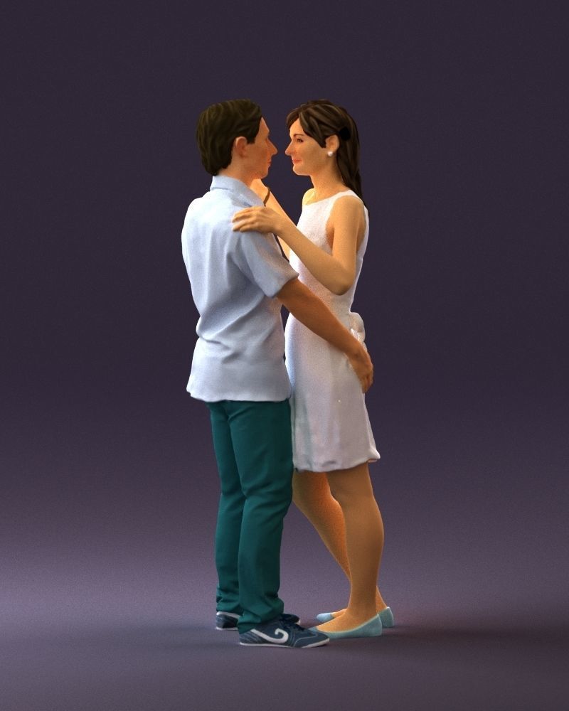 Man and woman dancing 0749 3D model_33
