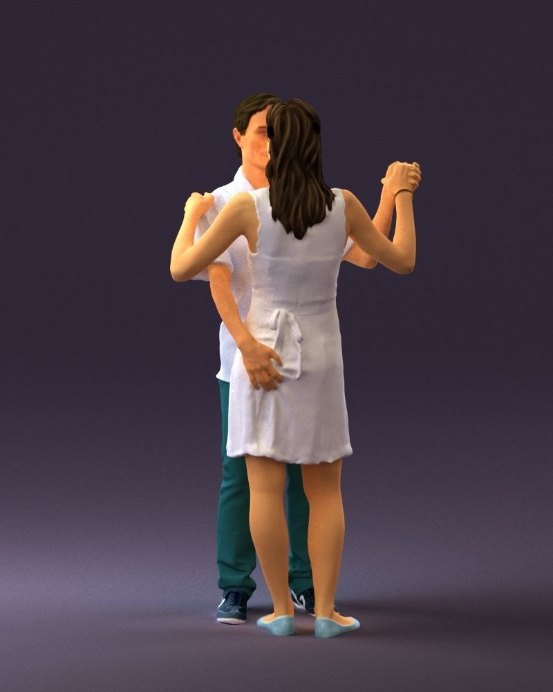 Man and woman dancing 0749 3D model_24