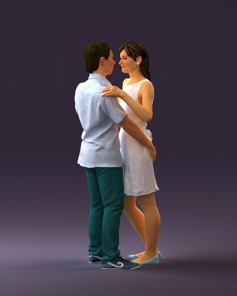 Man and woman dancing 0749 3D model_36