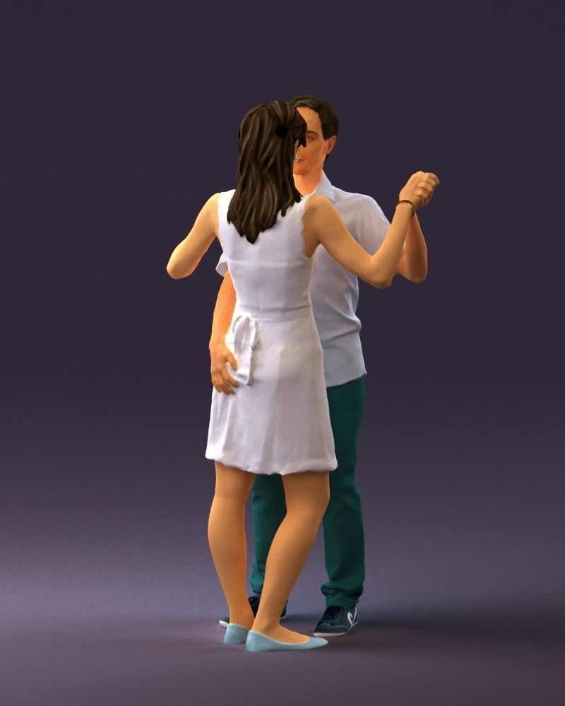 Man and woman dancing 0749 3D model_21