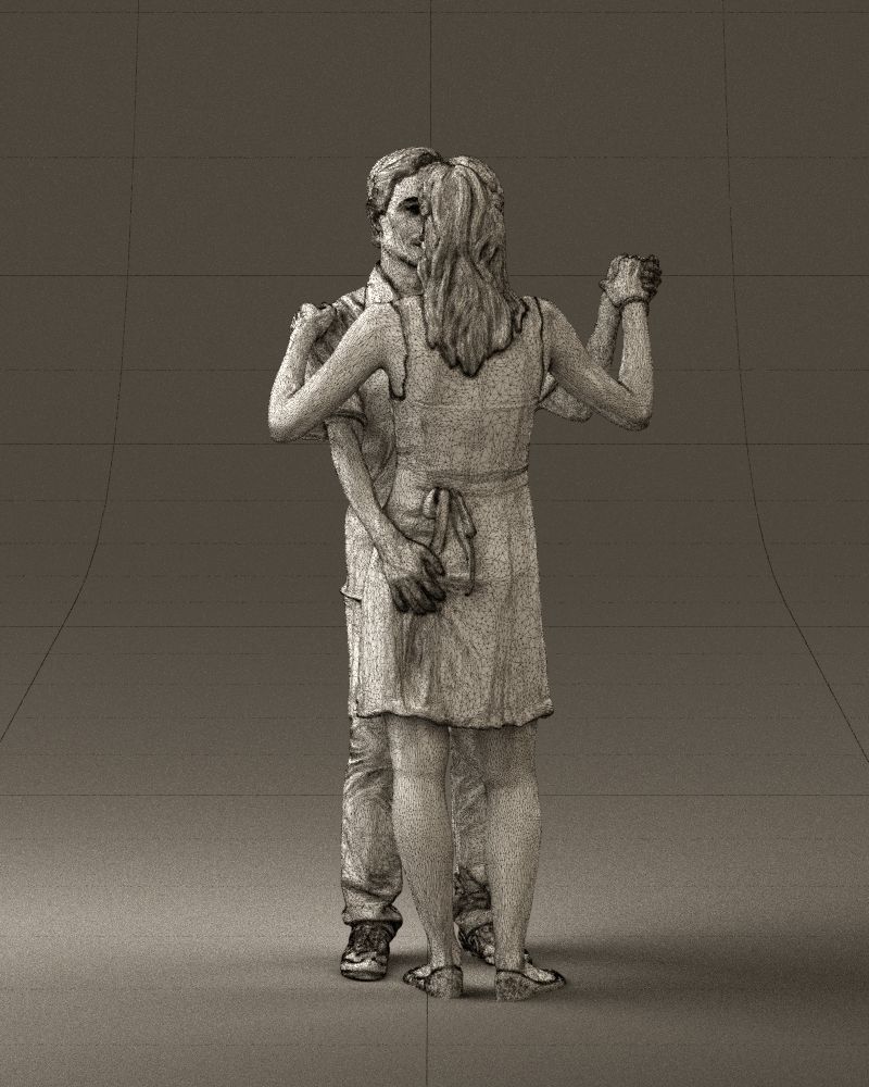 Man and woman dancing 0749 3D model_26