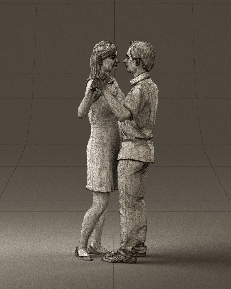 Man and woman dancing 0749 3D model_17