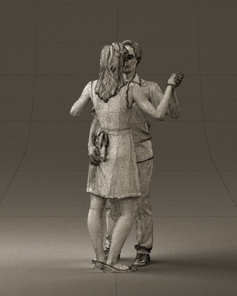 Man and woman dancing 0749 3D model_23