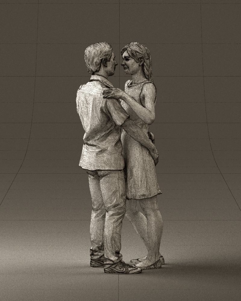 Man and woman dancing 0749 3D model_38