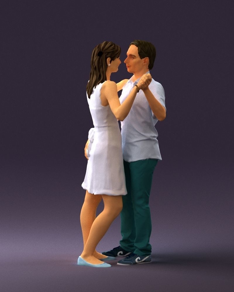 Man and woman dancing 0749 3D model_18