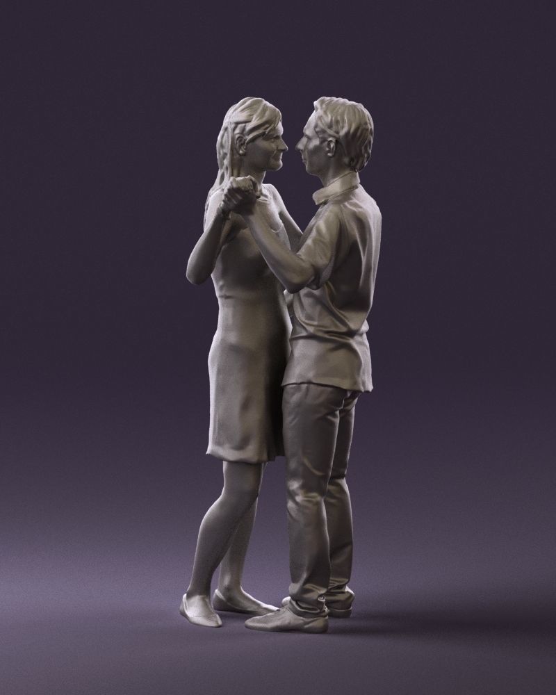 Man and woman dancing 0749 3D model_16