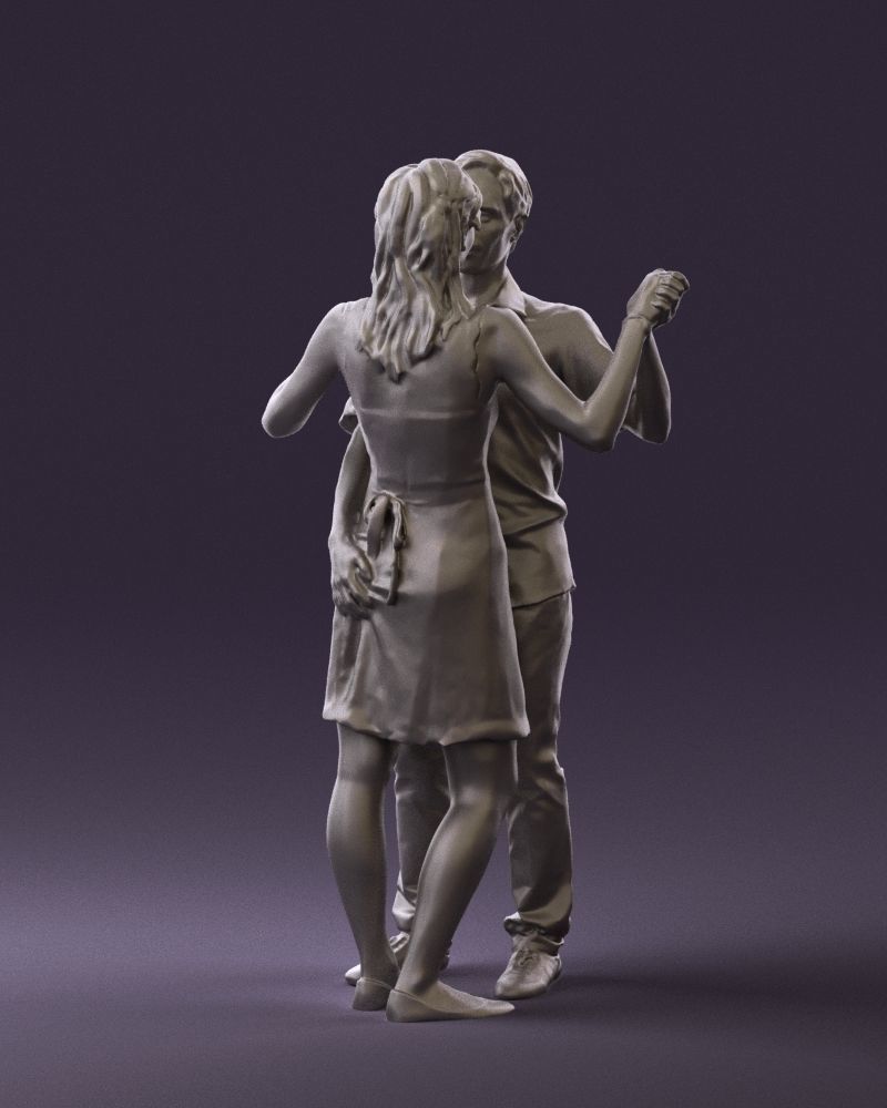 Man and woman dancing 0749 3D model_22