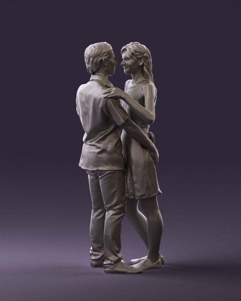 Man and woman dancing 0749 3D model_37