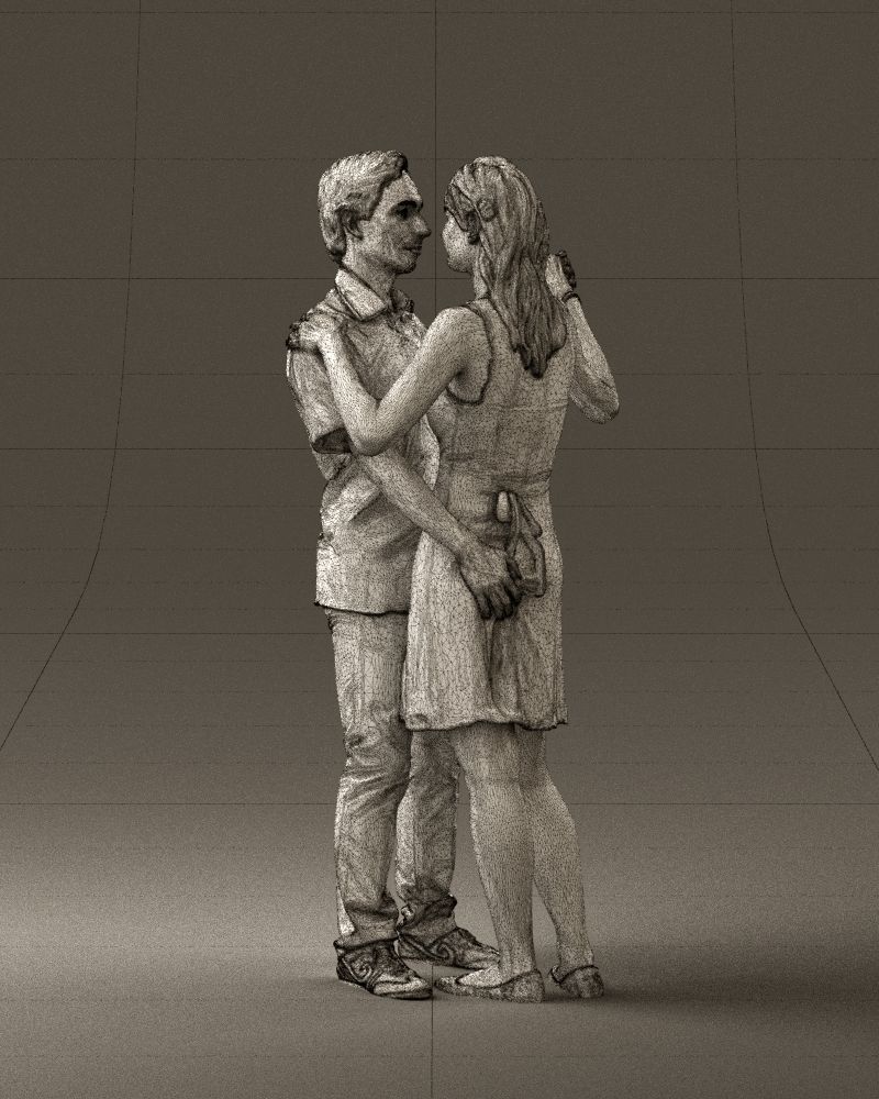 Man and woman dancing 0749 3D model_29