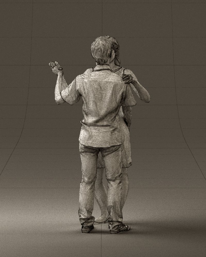 Man and woman dancing 0749 3D model_11