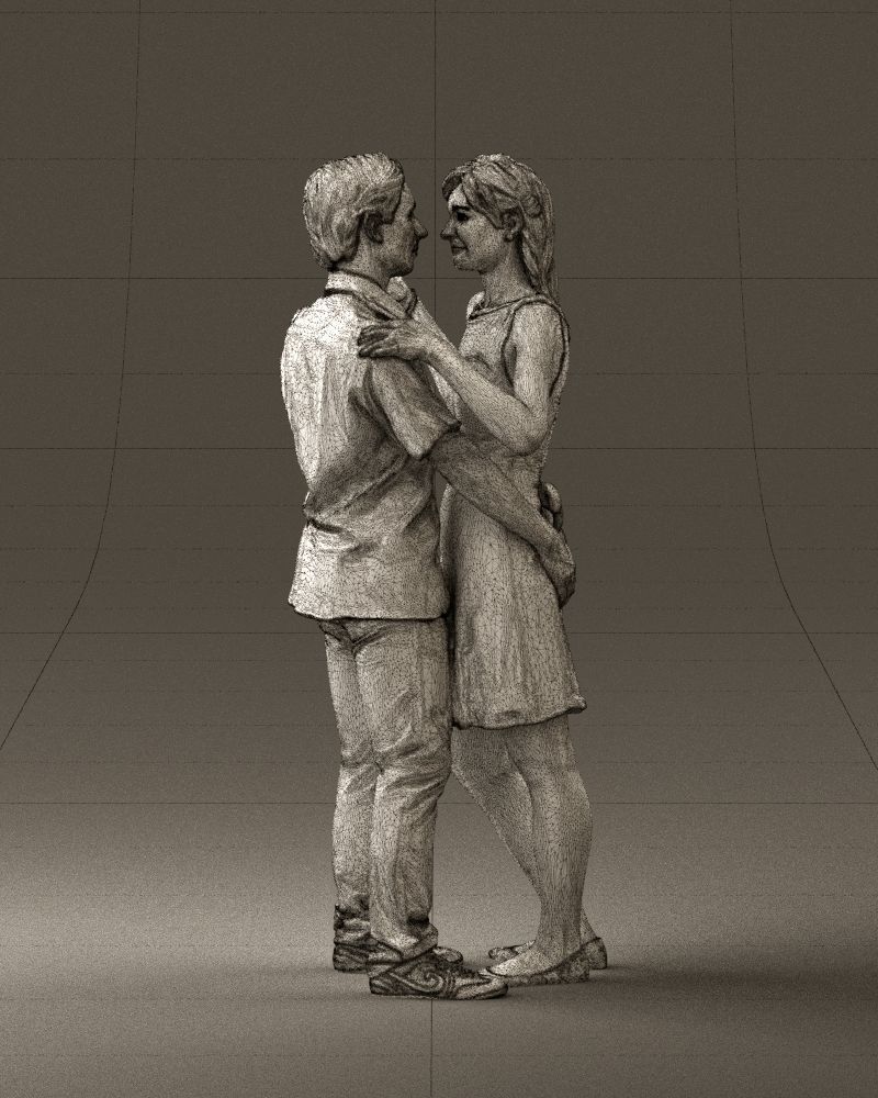 Man and woman dancing 0749 3D model_35