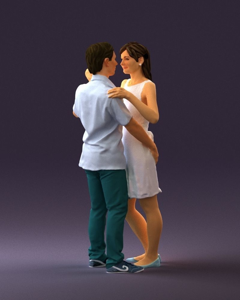 Man and woman dancing 0749 3D model_3
