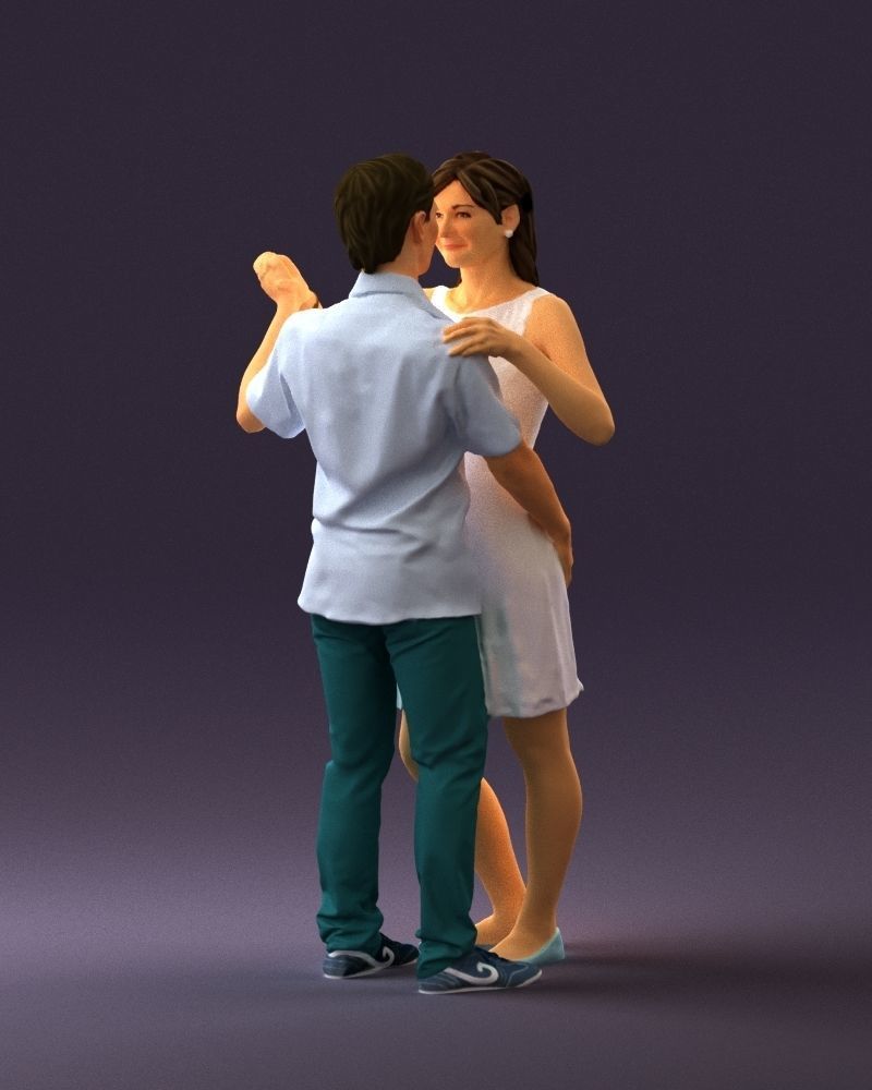 Man and woman dancing 0749 3D model_6