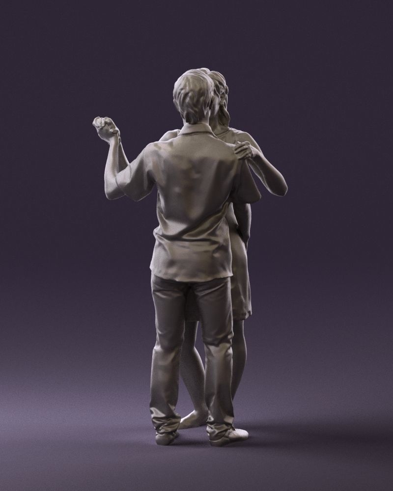Man and woman dancing 0749 3D model_10
