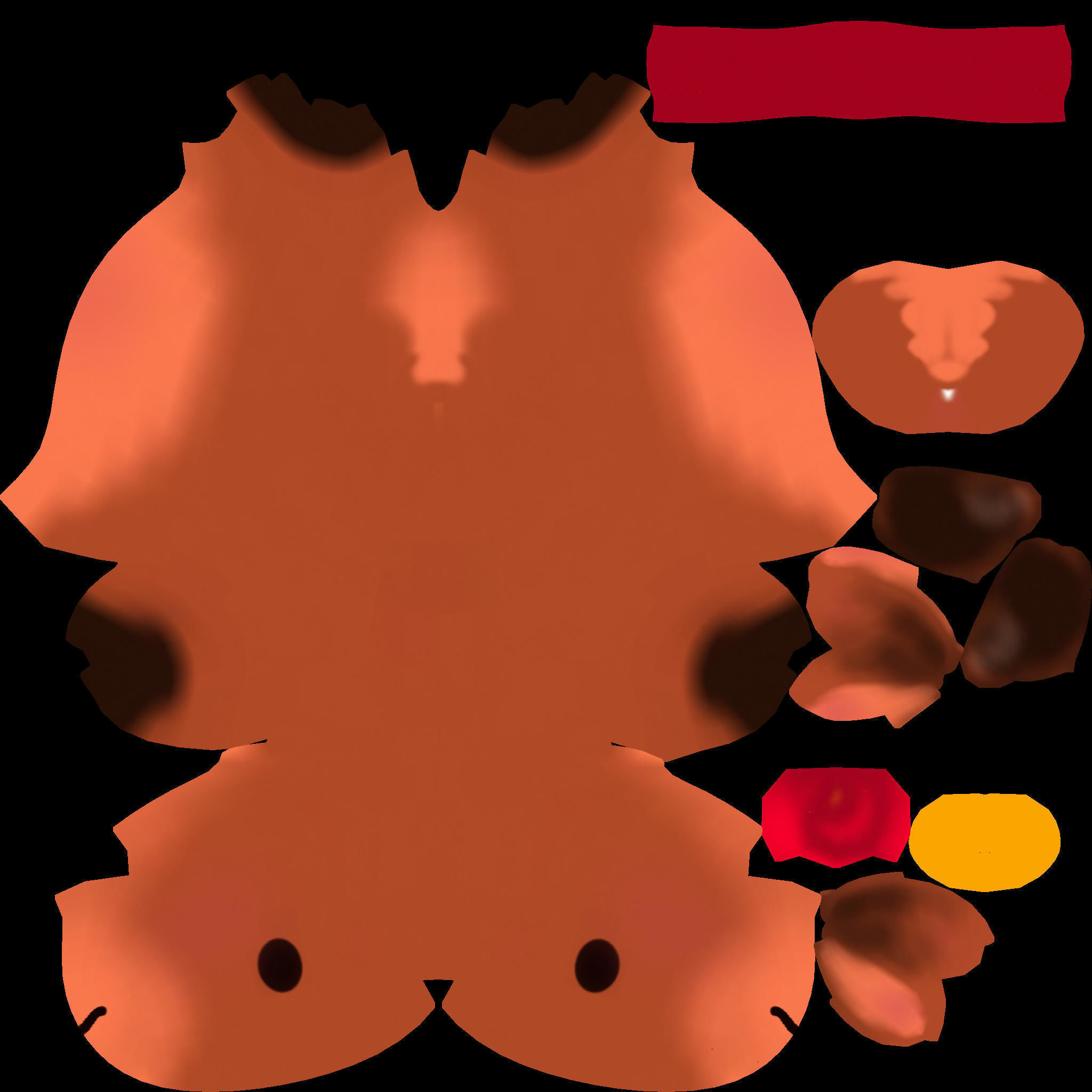 Cute christmas reindeer Low-poly 3D model_6