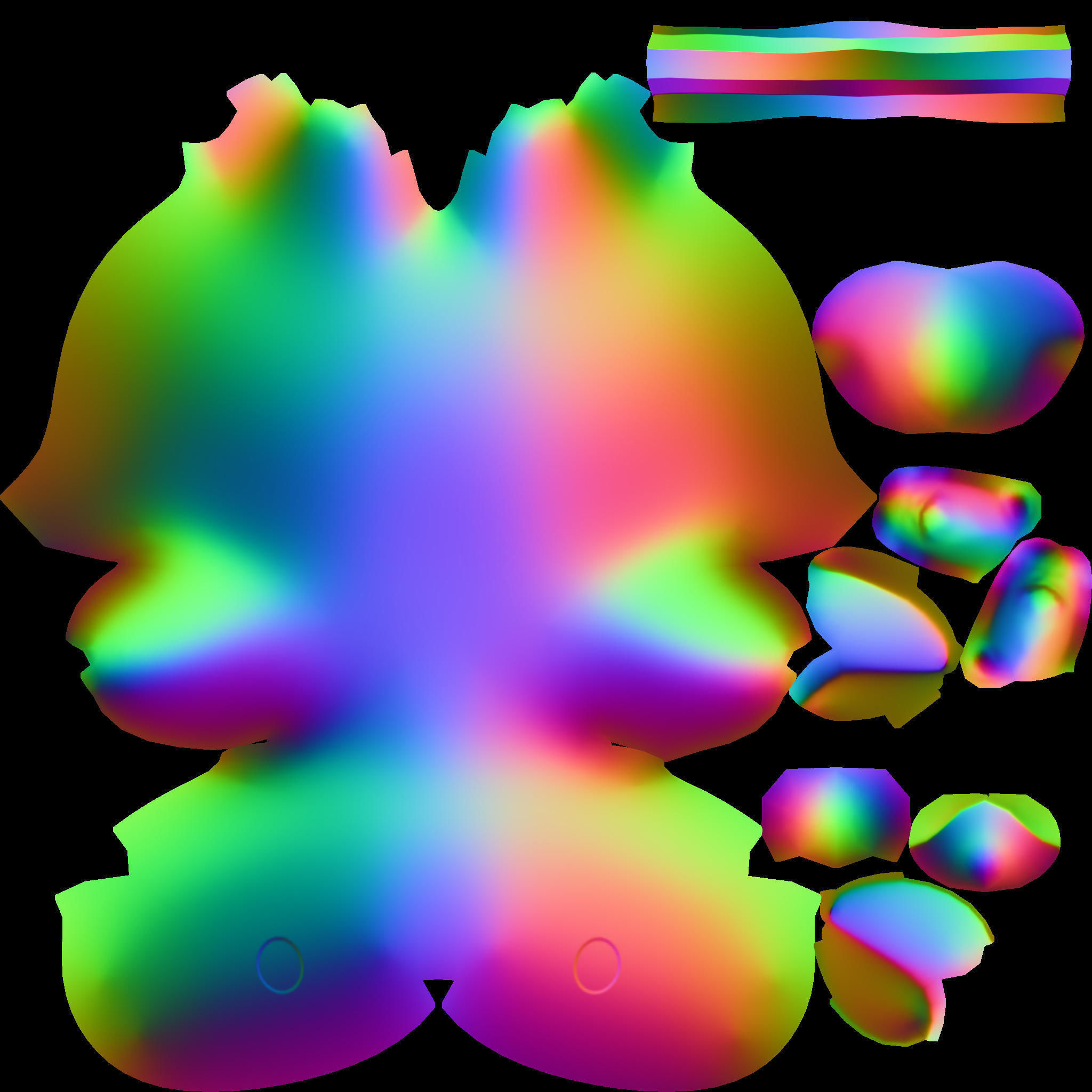 Cute christmas reindeer Low-poly 3D model_7