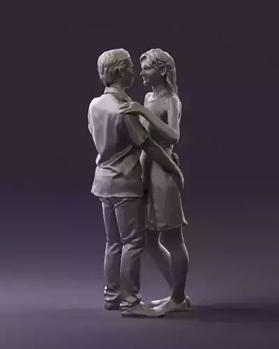 Man and woman dancing 0749 3D Print Ready