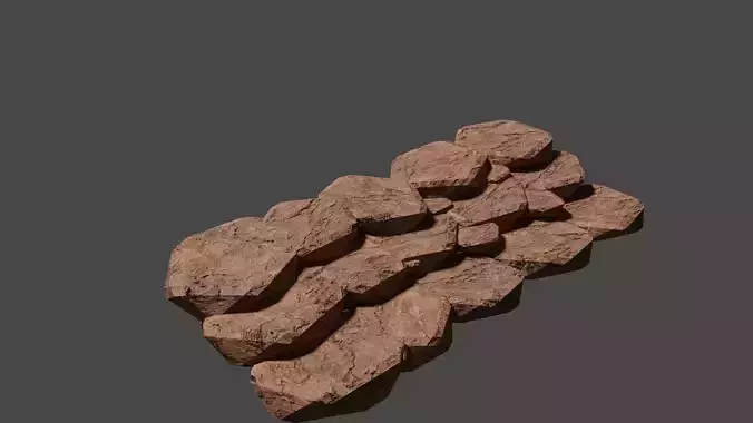 Desert Rock Stairs Free 3D model
