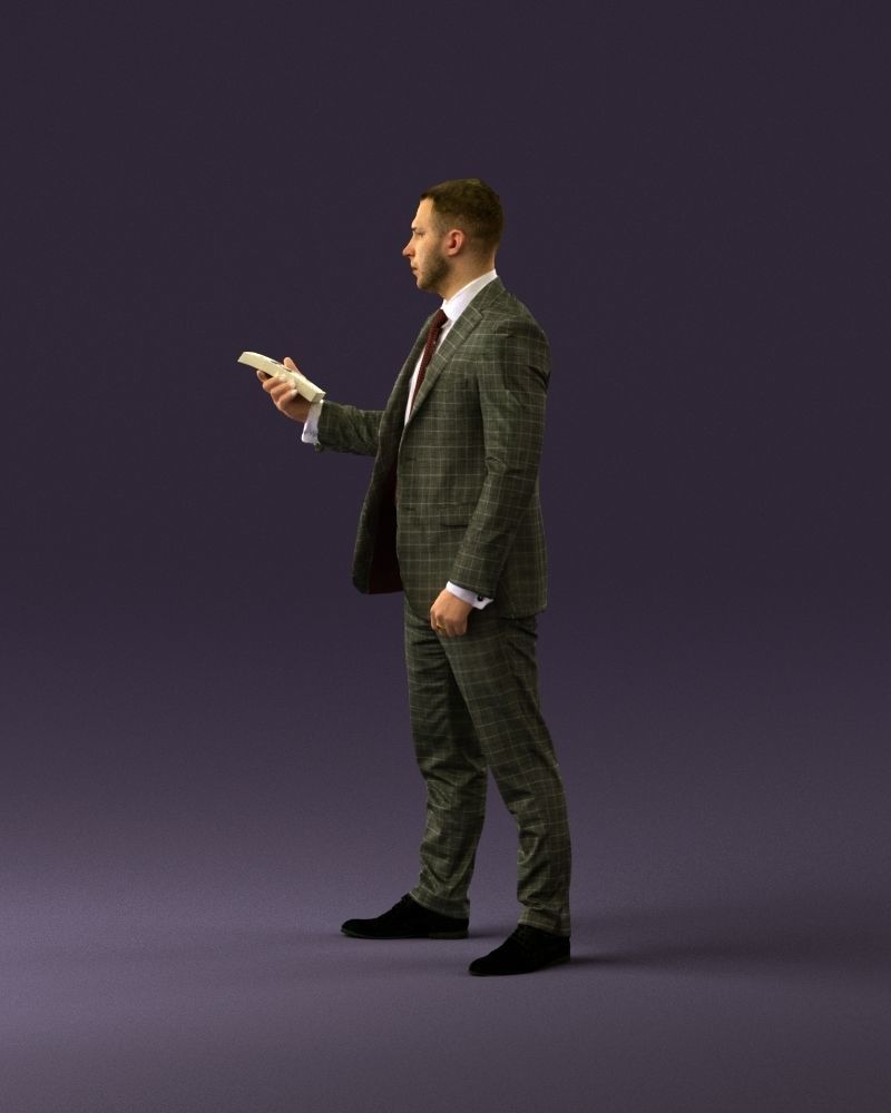 001056 businessman in darkgray suit money in hand 3D model_8