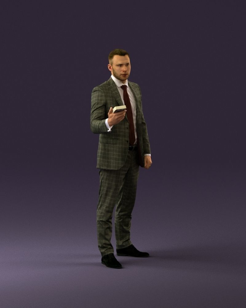 001056 businessman in darkgray suit money in hand 3D model_2
