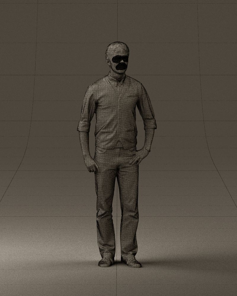 Man in green jeans 0747 3D model_5