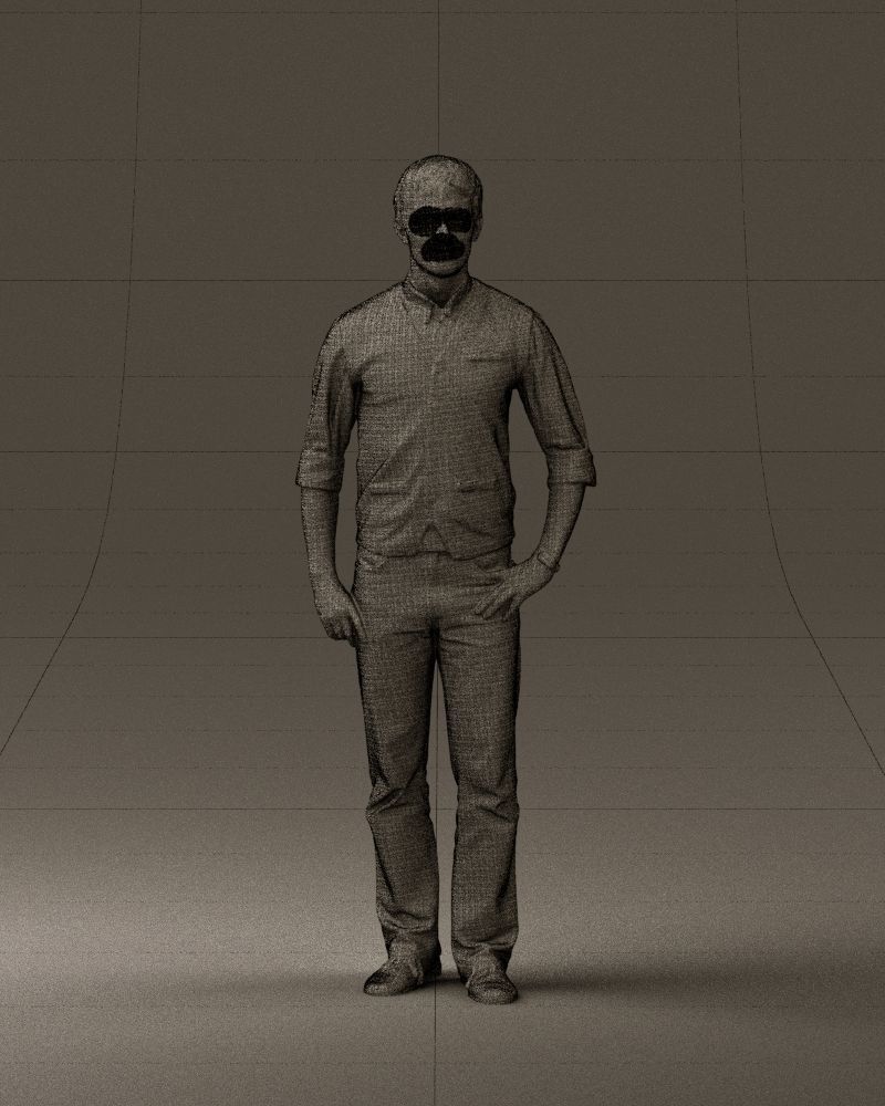 Man in green jeans 0747 3D model_35