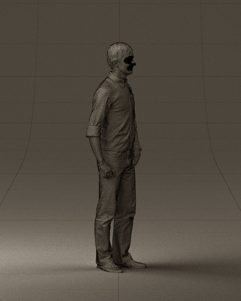 Man in green jeans 0747 3D model_11